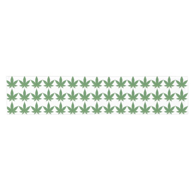 Weed Leaf Personalized Table Runner (Horizontal)