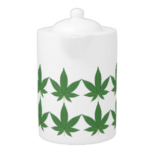 Weed Leaf Personalized Teapot