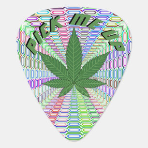 Weed Leaf Pick Me Up Guitar Pick