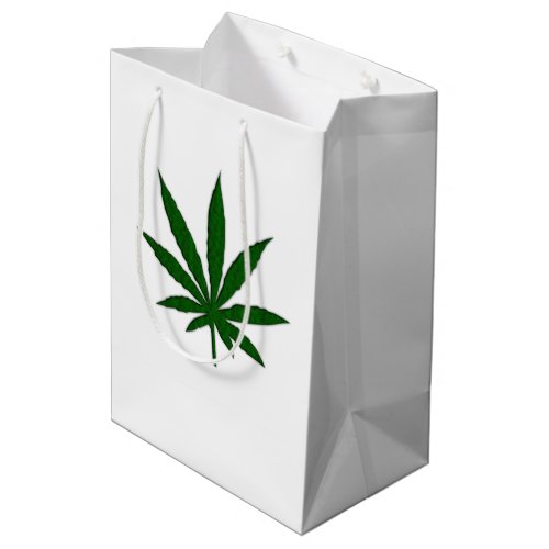 Weed Leaf Plain White Bag