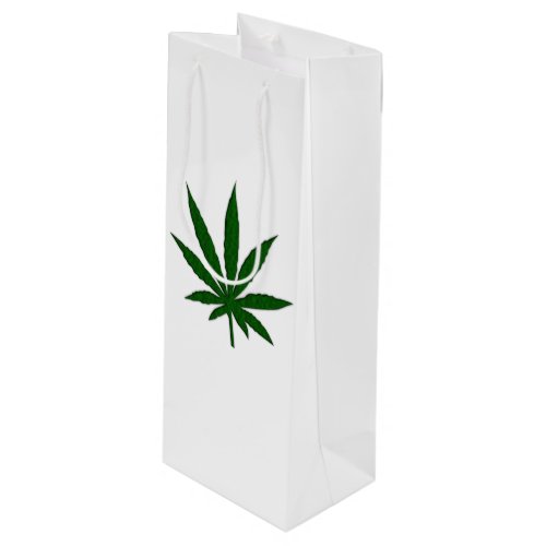 Weed Leaf Plain White Bag