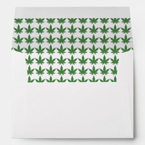 Weed Leaf Pot Luck Personalized Envelope