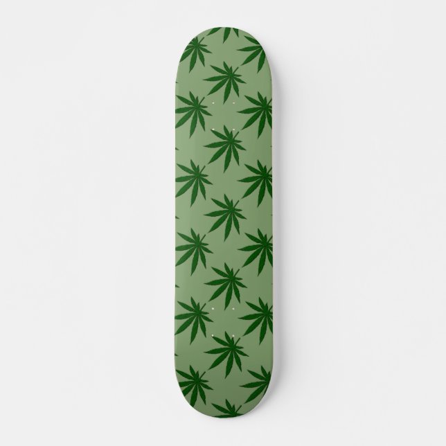 Weed Leaf Skateboard Deck (Front)