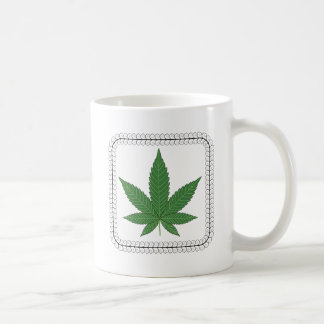Weed Leaf Tree Swirl Trim Coffee Mug