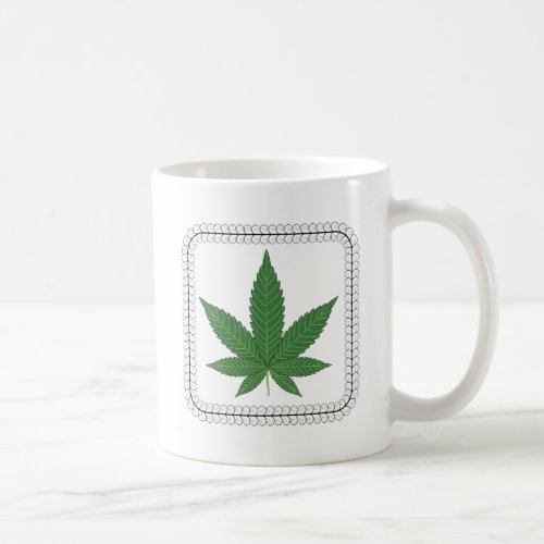 Weed Leaf Tree Swirl Trim Coffee Mug