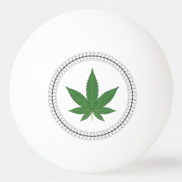 Weed Leaf Tree Swirl Trim Personalized Ping Pong Ball