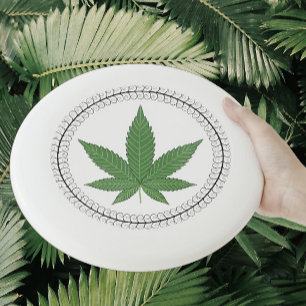 Weed Leaf Tree Swirl Trim Personalized Wham-O Frisbee