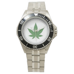 Weed Leaf Vape Stoner Personalized Watch