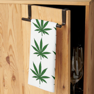 Weed Leaf Vertical Kitchen Towel