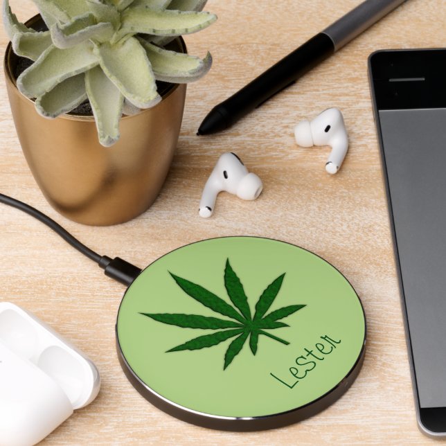 Weed Leaf Wireless Charger (Desk 2)