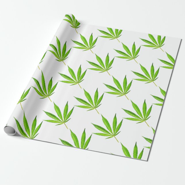 WEED LEAF WRAPPING PAPER (Unrolled)