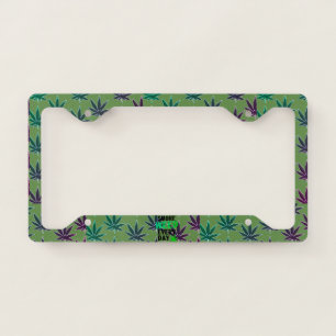 Weed license plate license plate frame
