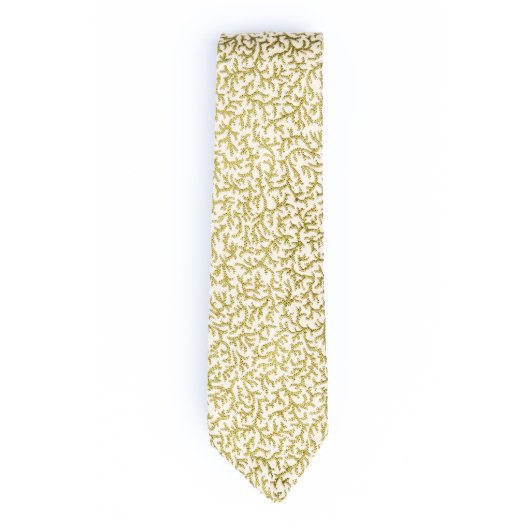 Weed of the Sea Floral Vine Woven Necktie (Front)