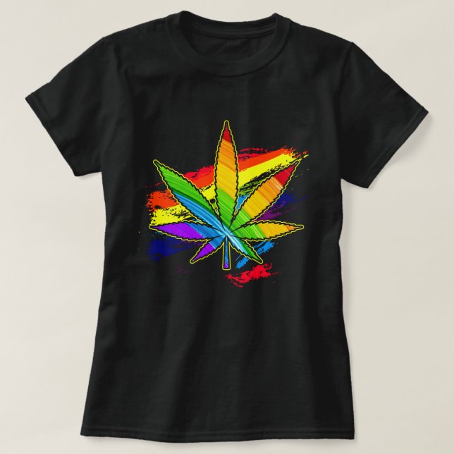 Weed Rainbow T-Shirt (Design Front)