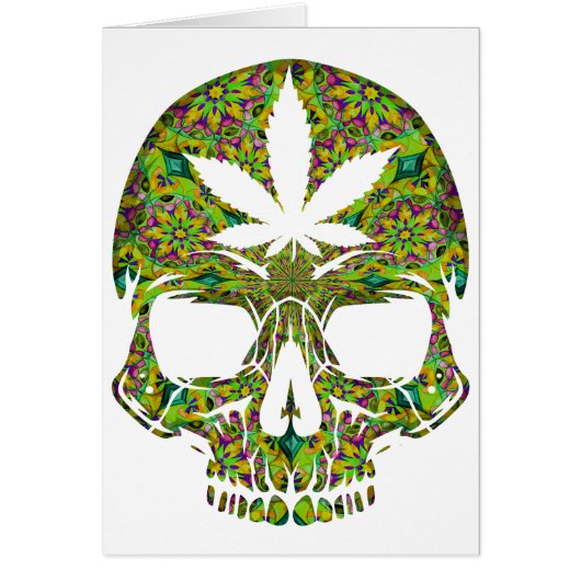 Weed Skull Skeleton Head Cards (Front)