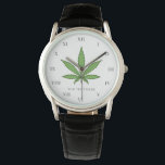 Weed Smoke Nature Floral Flower Watch<br><div class="desc">Weed,  smoke,  nature,  flowers watch. You can personalize it with your own text.</div>
