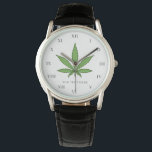 Weed Smoke Nature Floral Flower Watch<br><div class="desc">Weed,  smoke,  nature,  flowers watch. You can personalize it with your own text.</div>