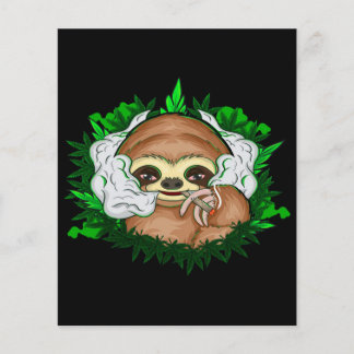 Weed Smoking Stoned Sloth Flyer