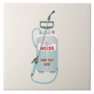 Weed spray garden maintenance ceramic tile