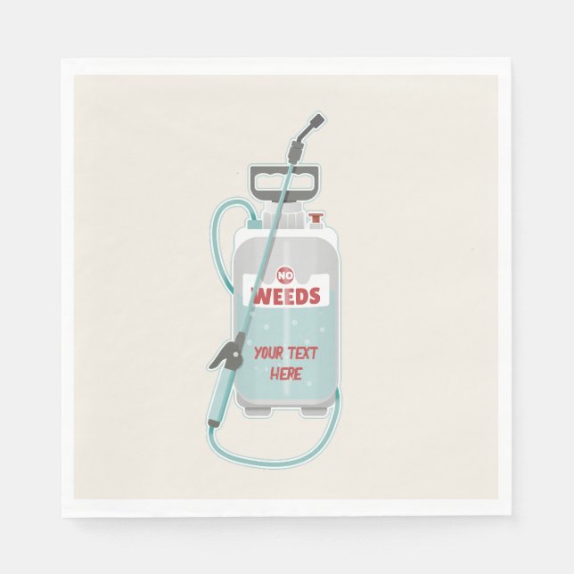 Weed spray garden maintenance napkins (Front)