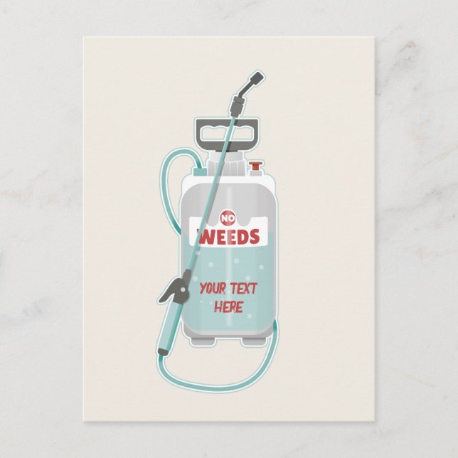 Weed spray garden maintenance postcard (Front)