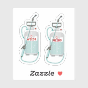 weed spray garden maintenance sticker