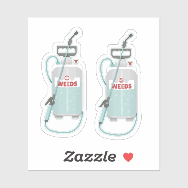 weed spray garden maintenance sticker (Sheet)