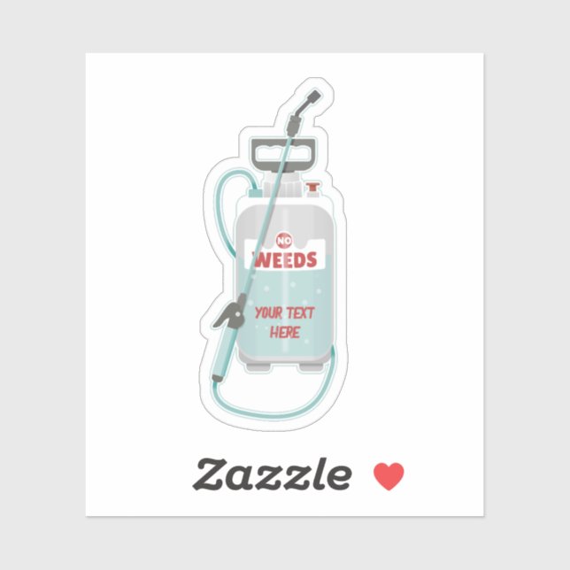 Weed spray garden maintenance sticker (Sheet)