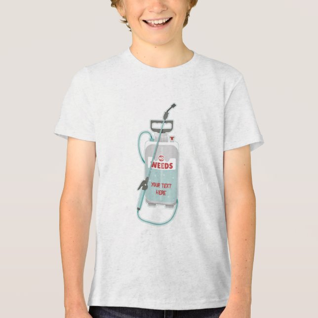 Weed spray garden maintenance Tri-Blend shirt (Front)