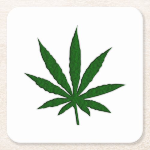 Weed Square Paper Coaster