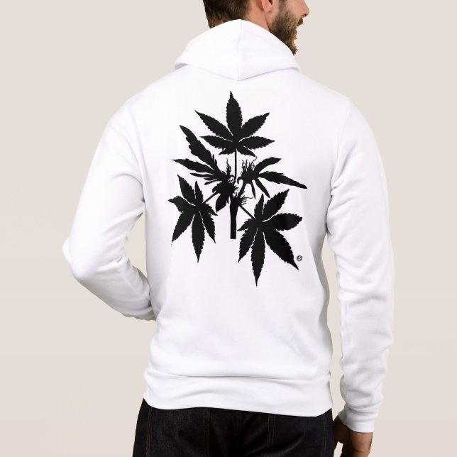 Weed Tree Bubs Black-Drawing Apparel Hoodie (Back)