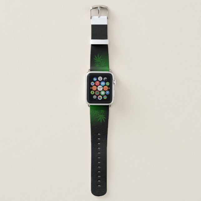 Weed Triple Leaf Apple Watch Band (Front)