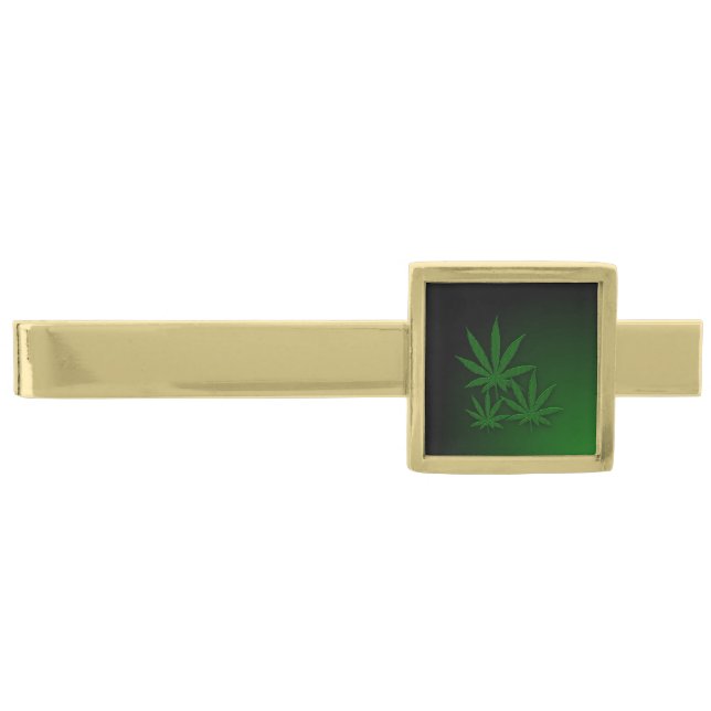 Weed Triple Leaf Gold Finish Tie Bar (Front)
