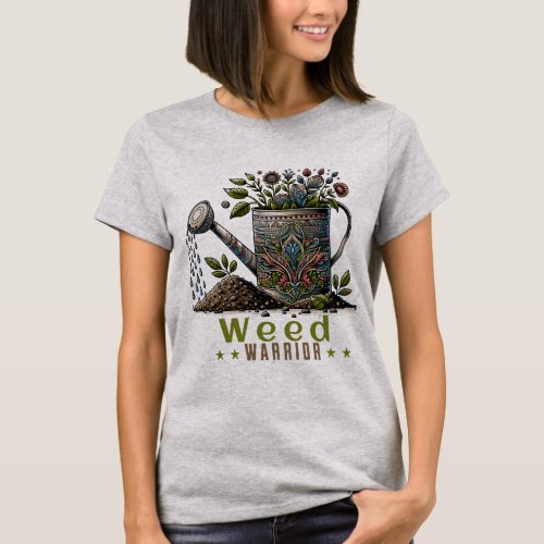 Weed Warrior Gray Gardening T_Shirt