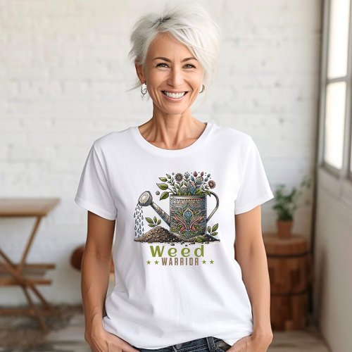 Weed Warrior White Gardening White T_Shirt