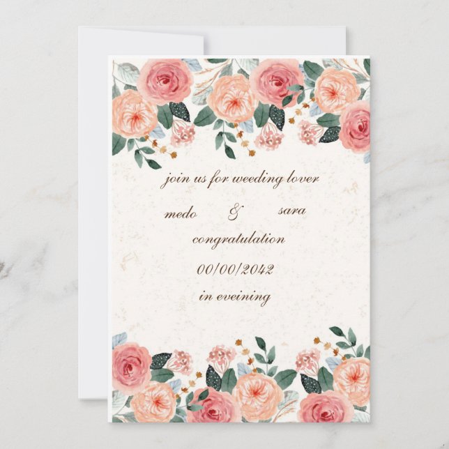 weeding invitaion card (Front)