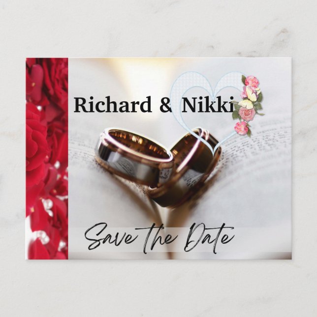 Weedings engagements invitation designer postcard  (Front)