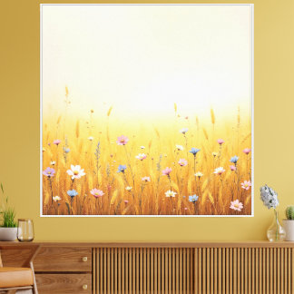 weeds and wild flowers canvas print