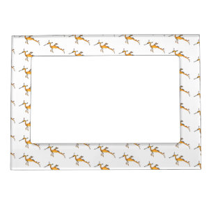 Weedy seadragon cartoon illustration magnetic frame