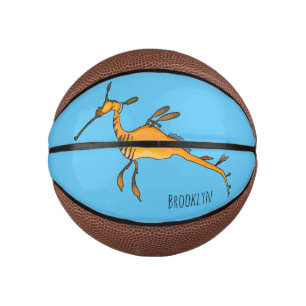 Weedy seadragon cartoon illustration  mini basketball