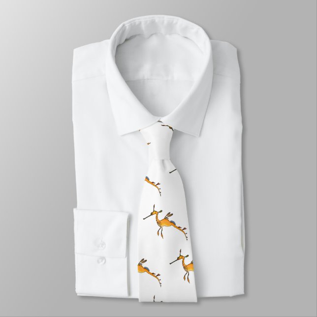 Weedy seadragon cartoon illustration  neck tie (Tied)