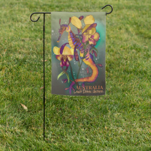 Weedy Seadragon with Orchids Garden Flag