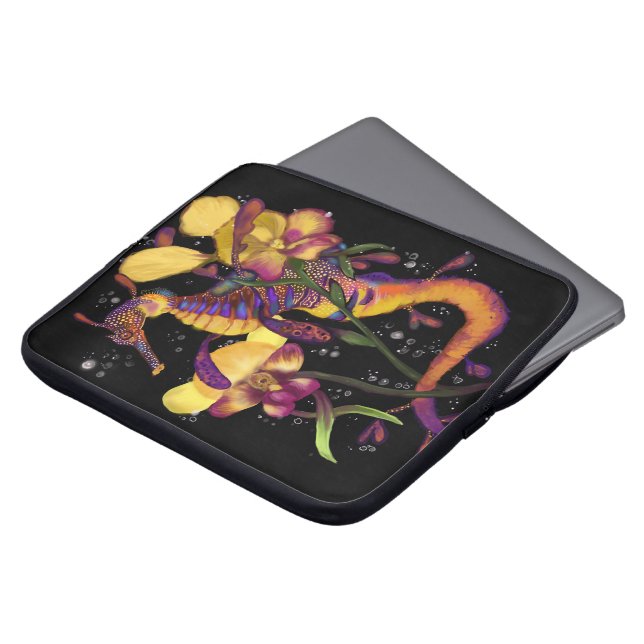 Weedy Seadragon with Orchids Laptop Sleeve (Front Top)