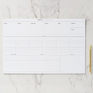 Week at a Glance Desk Planner Paper Pad