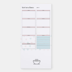Week at glance boho weekly organizer  magnetic notepad
