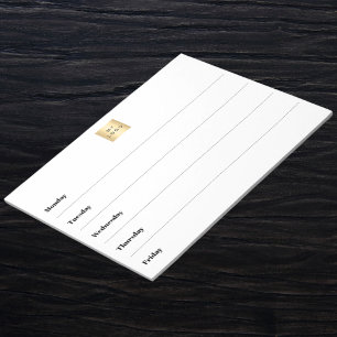 Week calendar business logo notepad
