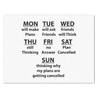 Week Calendar Cancelled Plans Funny Week Calendar 