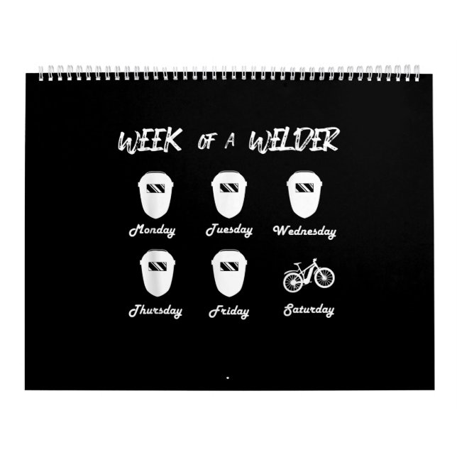 Week of a Bicycle Welder Cycling Locksmith Welding Calendar (Cover)