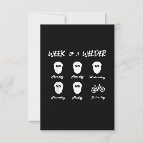 Week of a Bicycle Welder Cycling Locksmith Welding Thank You Card