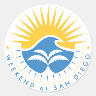 Weekend At San Diego Classic Round Sticker